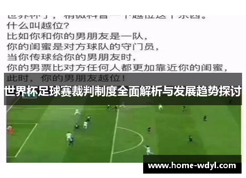 世界杯足球赛裁判制度全面解析与发展趋势探讨
