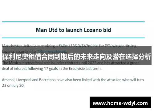 保利尼奥租借合同到期后的未来走向及潜在选择分析