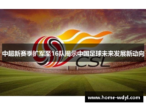 中超新赛季扩军至16队揭示中国足球未来发展新动向